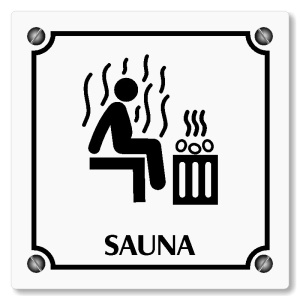 Sauna, 100x100mm, bílá, Kansas